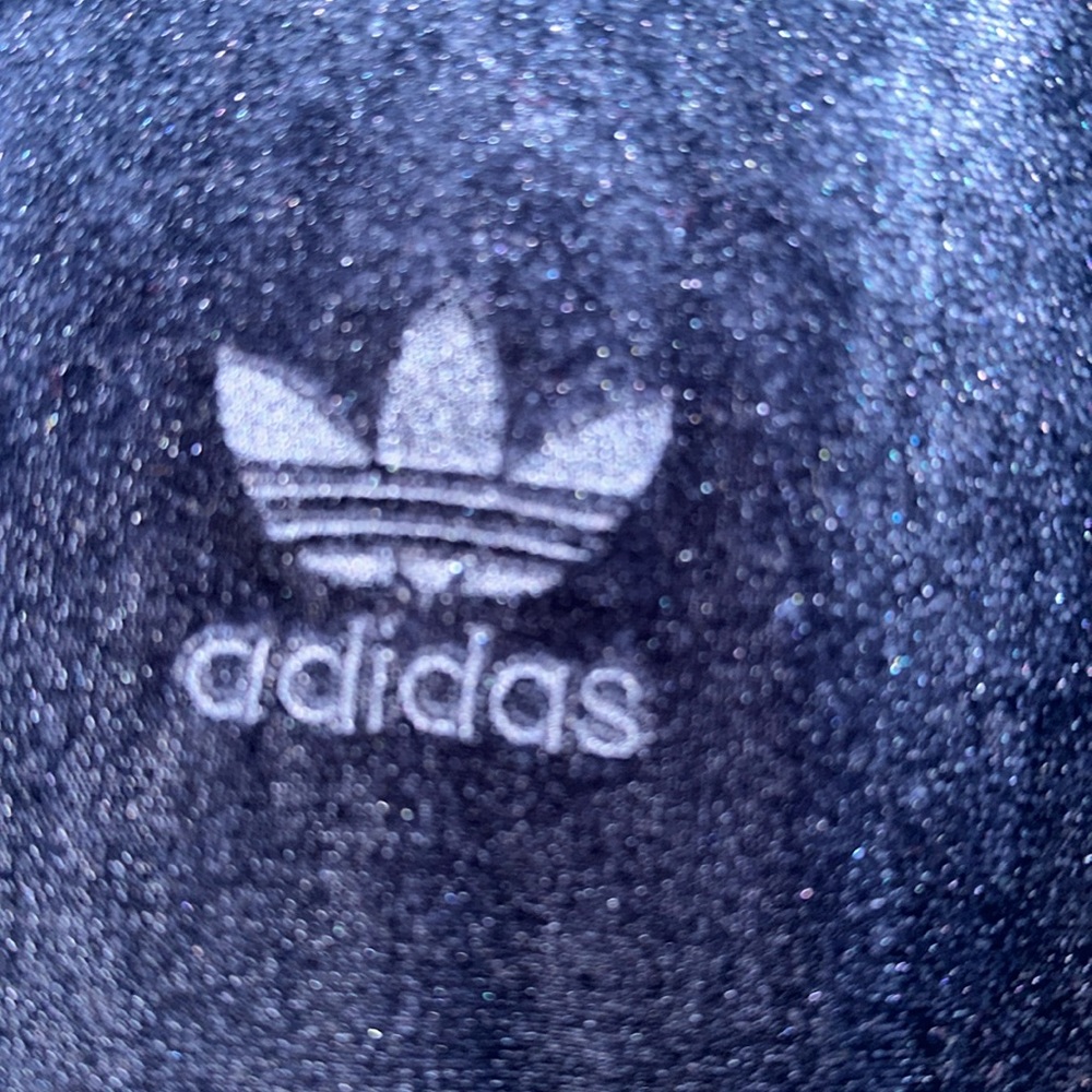 Velvet dark blue adidas women’s jacket  size large. Only warn 1. - Picture 2 of 10